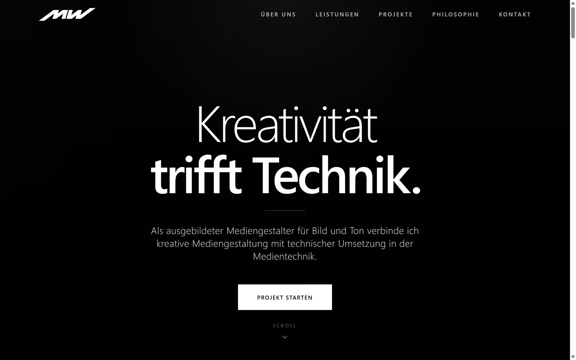 MotionWorks, Live-Vorschau der Startseite